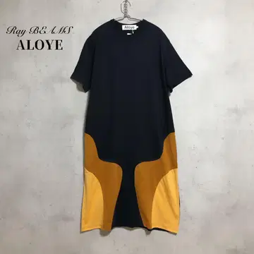 택 포함 새상품 ALOYE 알로이 컬러 블록 원피스
