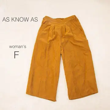아즈노우아즈 가우초 팬츠 허리밴딩 슬림 레그 내추럴 걸리시 발길이 F