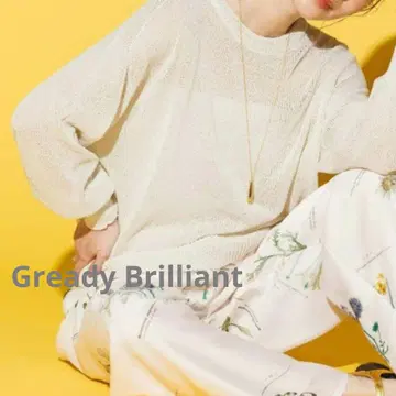 Gready Brilliant 와시 홀 의류 크루넥 니트