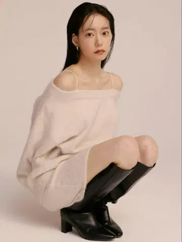 snidel 폭스 캐시미어 캐미 오프숄 풀오버
