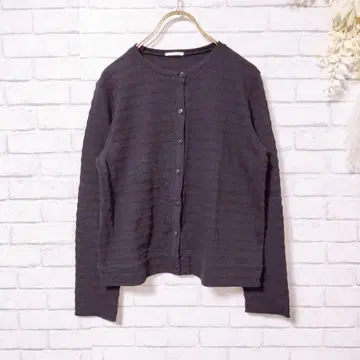 [새상품급] GU 지유 긴팔 가디건 노카라 블랙 L 사이즈