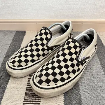 Vans slip on 44dx 체크 무늬 깃발 애너하임