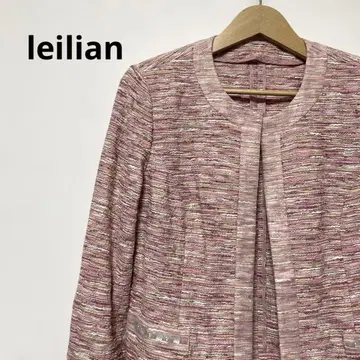 leilian 노카라 자켓 트위드