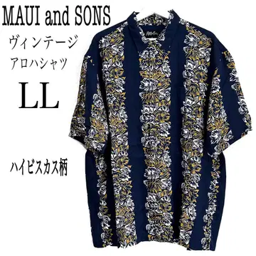 [빈티지 USA] MAUI and SONS 하이비스커스 올 패턴 셔츠