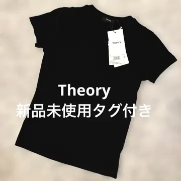 Theory 여성용 반팔 티셔츠 정가 11,000엔 무지 미사용 새상품