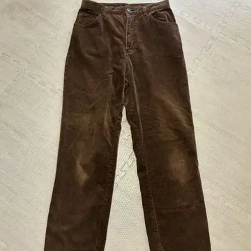 vintage 브라운 코듀로이 스트레이트 팬츠 허리 67