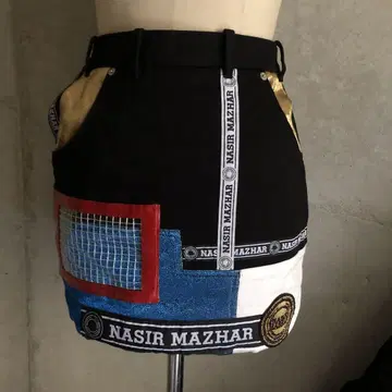 NASIR MAZHAR 패치워크 미니 스커트