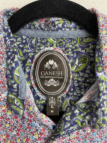 GANESH 가네쉬 긴팔 코튼 셔츠 꽃무늬 올 패턴