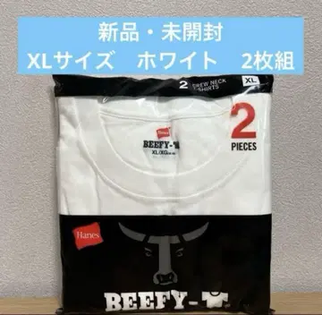 BEEFY-T 화이트 면100% 헤비 웨이트 T XL 사이즈 2장 세트