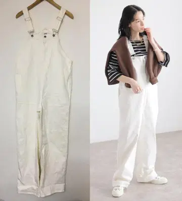 헬씨 데님 RYE 살로펫 오버롤 팬츠 1 새상품급 화이트 계열