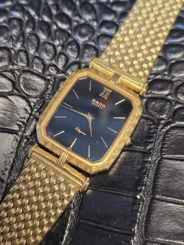 [ TM013 ] RADO Elegance 골드 블랙 팔각형 UNISEX