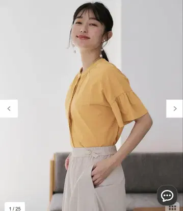 애니시스 새상품 [UV 케어 접촉 냉감] 땀 얼룩 방지 가공 컷 블라우스