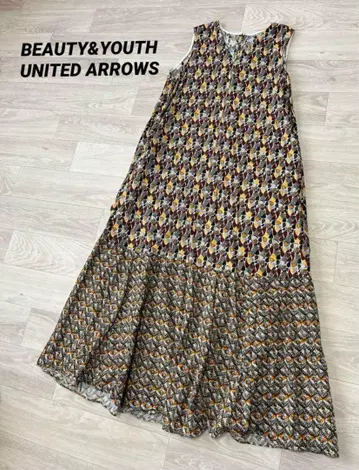 UNITED ARROWS 에스닉 프린트 슬리브리스 원피스