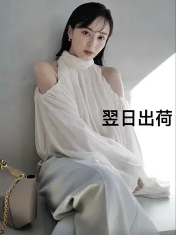 anuans 쉬폰 볼륨 블라우스