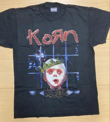 KORN L 소년 패턴 티셔츠