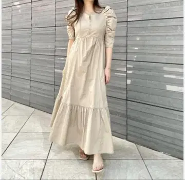 미사용 새상품 리리안 캐럿 개더 슬리브 원피스