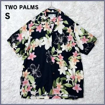 TWO PALMS 투 팜스 알로하 셔츠 하이비스커스 꽃무늬 S