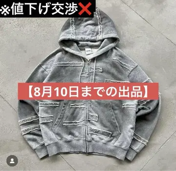 wishforever 더블 지퍼 후드티 짧은 기장