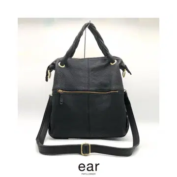 ear PAPILLONNER 이어파피요네 2WAY 백 블랙 천연 가죽
