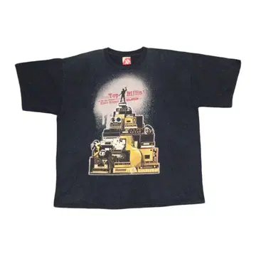 vintage EXACT SCIENCE 빈티지 프린트 티셔츠 XL 블랙