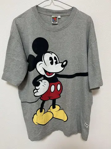 빈티지 미키 마우스 그레이 티셔츠 L 사이즈 90S'