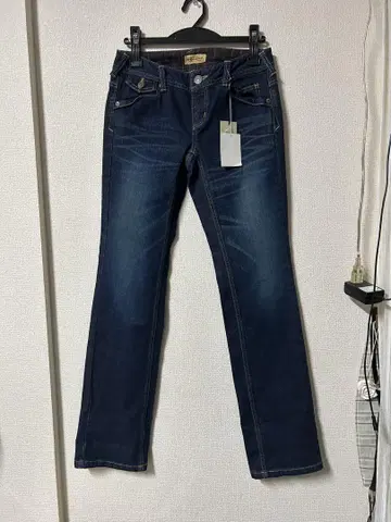 부츠컷 데님 플레어 데님 다크 블루 미사용 택 포함