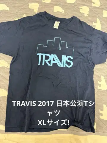 초레어 XL! TRAVIS 2017 JAPAN TOUR 티셔츠 네이비