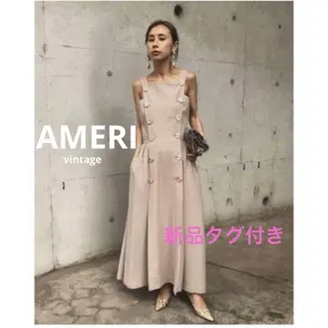 택 포함 새상품 AMERI BUTTON MOTIF 에이프런 드레스 M