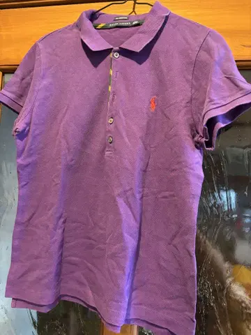 Ralph Lauren 스키니 피케 셔츠 L 보라색
