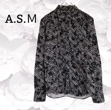 아틀리에 서브맨 'A.S.M' 셔츠 긴팔 코튼 면 [F] 블랙 일본제