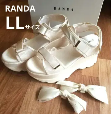 신상 RANDA 리본 포함 통굽 샌들 LL 사이즈