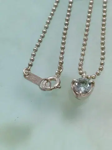 5443#0725 실버 925 스카이블루 스톤 목걸이 0717