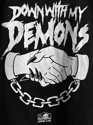 DOWN WITH MY DEMONS T 블랙 L LURKING CLASS