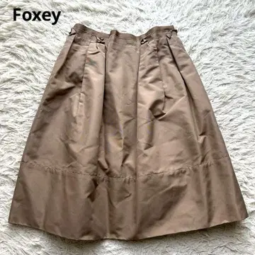 [새상품급] Foxey 폭시 플레어 스커트 실크 그로그랭 스커트