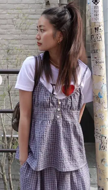 TEEN BOOP 체크 크루즈 캐미 블루