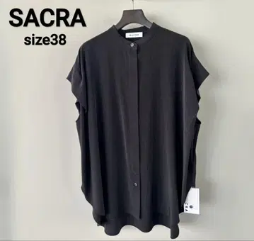 SACRA 사쿠라 트리아세 마이크로 크레이프 탑 블라우스