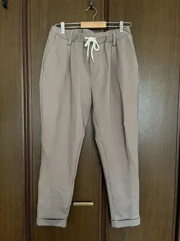 베이지 이지 팬츠 롤업 밑단 깔끔한 Jih Nunc L 사이즈
