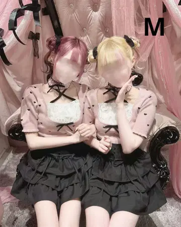 미셸 마카롱 Luv 초커가 달린 상의 프리 사이즈 그레이 M
