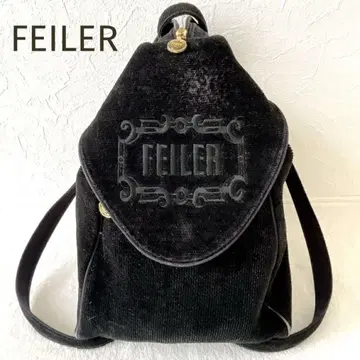 FEILER 원 숄더 백팩 2way 백 코듀로이 블랙 로고