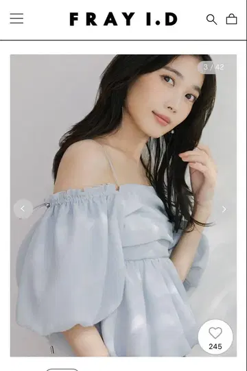 완판템 프레이 아이디 3way 오프숄 퍼프 슬리브 블라우스 / 워셔블