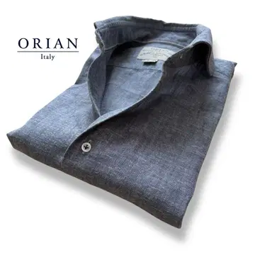 ORIAN DENIM DIVISION/그레이 네이비/멜란지 코튼 셔츠