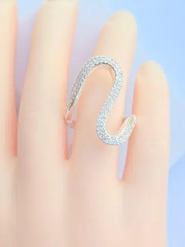 스네이크 디자인 실버 반지