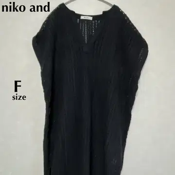 niko and 니코앤드 F 새상품급 슬리브리스 리브 롱 원피스