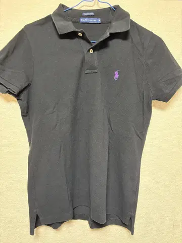 Ralph Lauren 블랙 폴로 셔츠 반팔 보라색