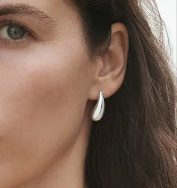 GEORGJENSEN REFLECT 실버 귀걸이 (양쪽 귀)
