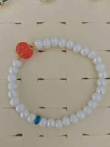 캐주얼 팔찌 화이트 비즈