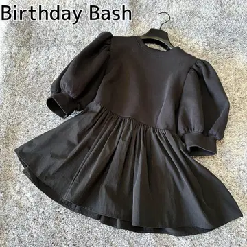 벌스데이바쉬 birthdaybash 페플럼 프릴 퍼프 상의 블랙