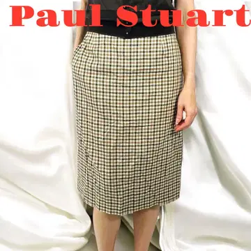 Paul Stuart 체크 무늬 타이트 스커트