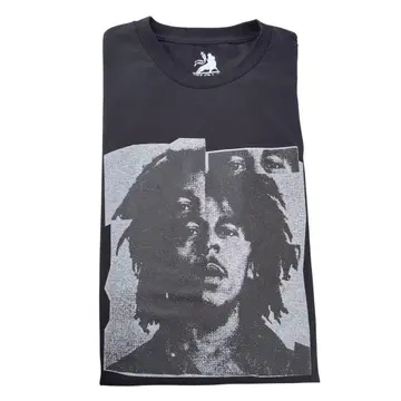 밥 말리 ROOTSWEAR 반팔 헤짐 티셔츠 블랙 3L ZION