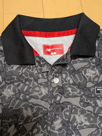 New Balance 폴로셔츠 S 그레이 카모